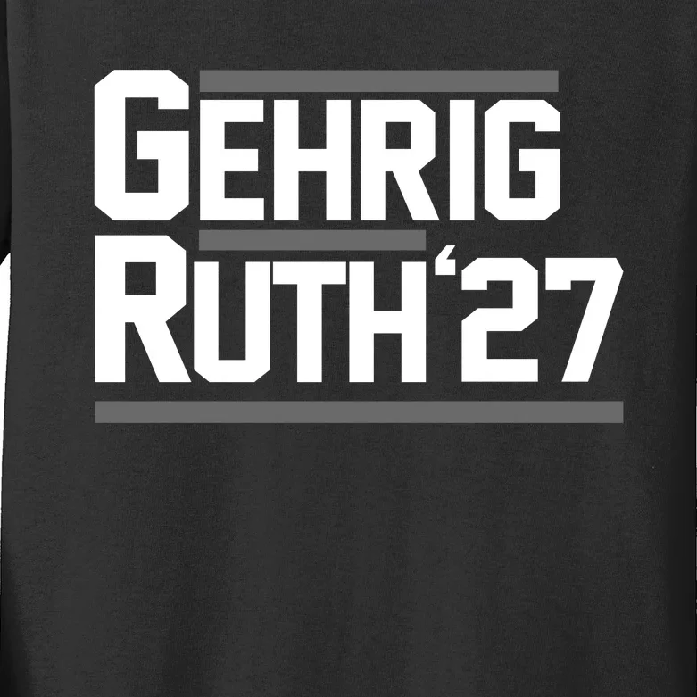 Lou Gehrig Day Lou Gehrig Ruth27 Kids Long Sleeve Shirt