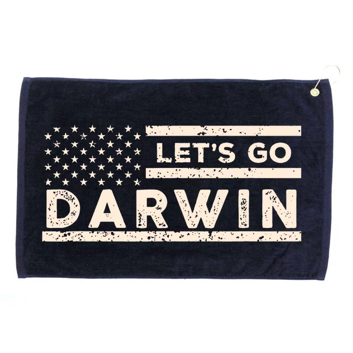 Lets Go Darwin US Flag Vintage Grommeted Golf Towel