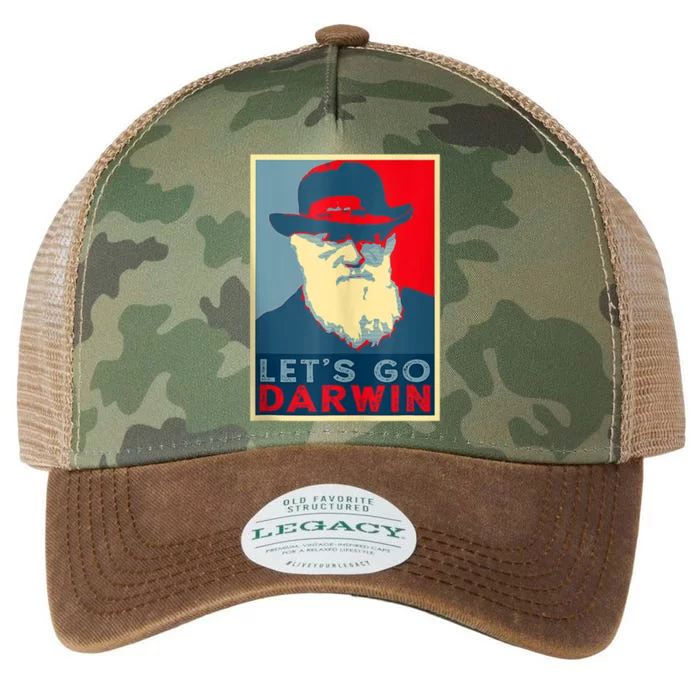 Lets Go Darwin Funny Sarcastic Hope Style Legacy Tie Dye Trucker Hat