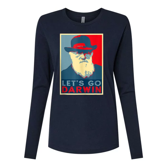 Lets Go Darwin Funny Sarcastic Hope Style Womens Cotton Relaxed Long Sleeve T-Shirt