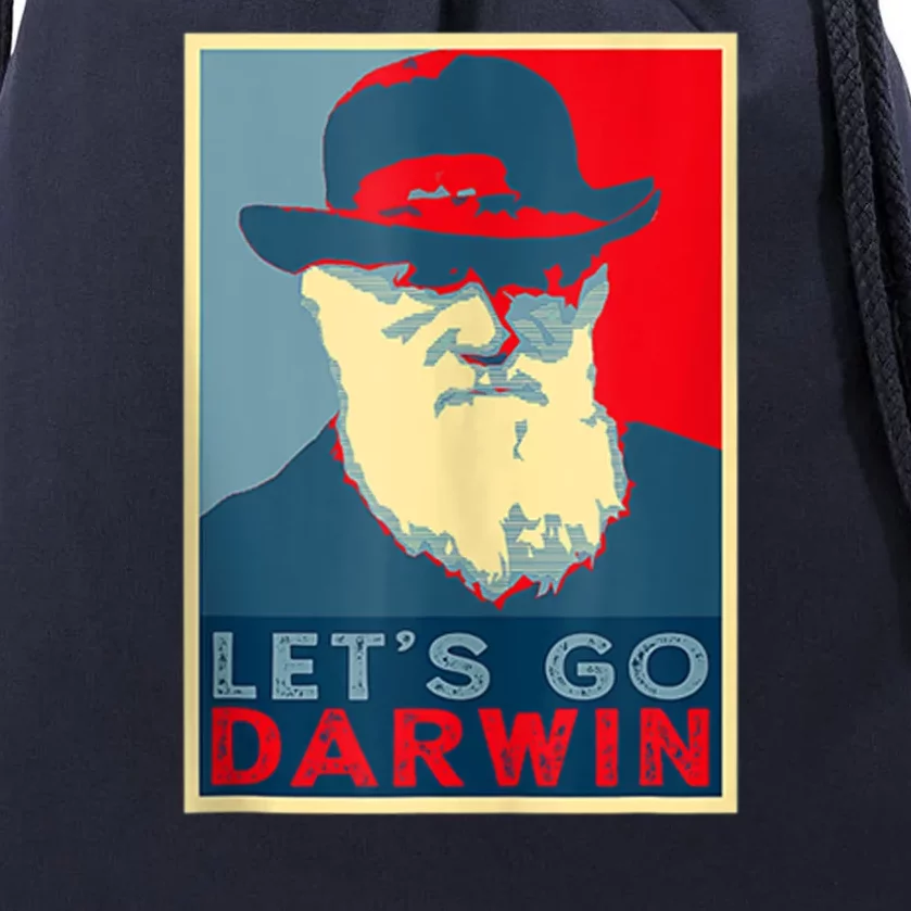 Lets Go Darwin Funny Sarcastic Hope Style Drawstring Bag