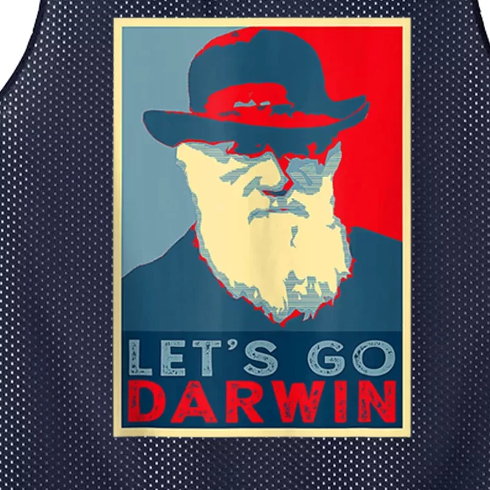 Lets Go Darwin Funny Sarcastic Hope Style Mesh Reversible Basketball Jersey Tank