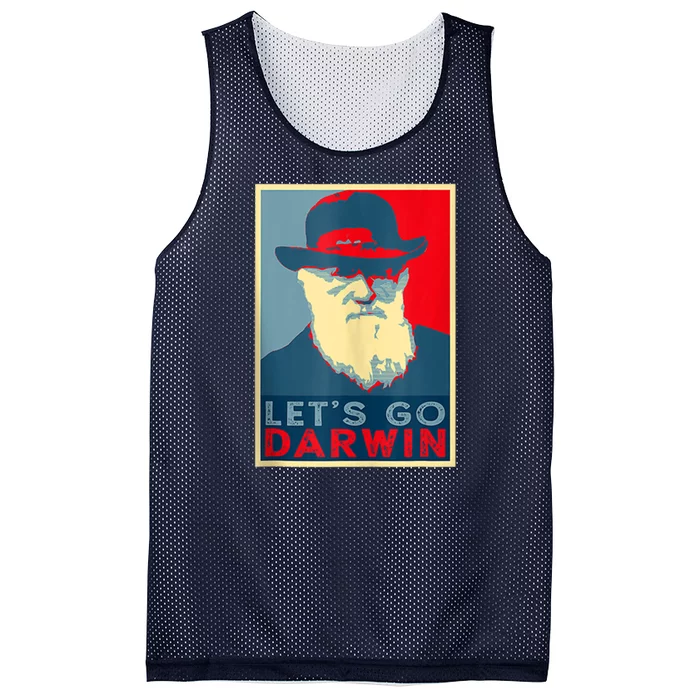 Lets Go Darwin Funny Sarcastic Hope Style Mesh Reversible Basketball Jersey Tank