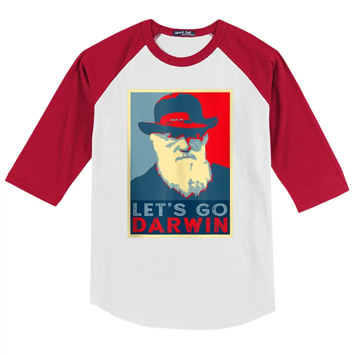 Lets Go Darwin Funny Sarcastic Hope Style Kids Colorblock Raglan Jersey