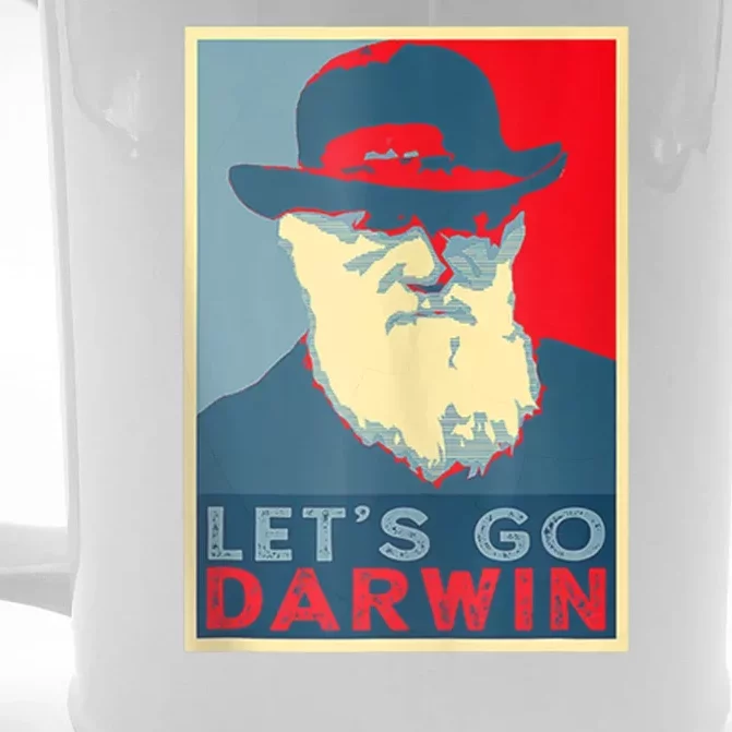 Lets Go Darwin Funny Sarcastic Hope Style Front & Back Beer Stein