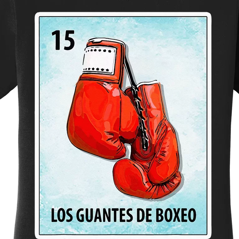 Los Guantes De Boxeo Mexican Boxing Gloves Cards Women's T-Shirt