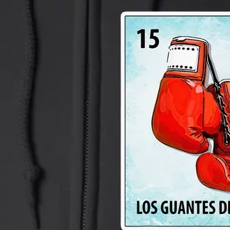 Los Guantes De Boxeo Mexican Boxing Gloves Cards Full Zip Hoodie