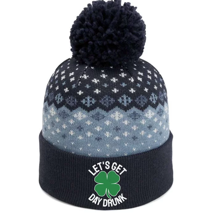 LET'S GET DAY DRUNK Shamrock ST PATRICKS DAY Beer Irish The Baniff Cuffed Pom Beanie