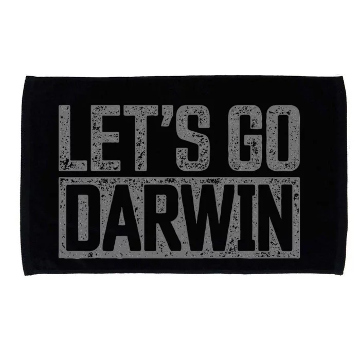 lets go darwin   grey distressed lets go darwin Microfiber Hand Towel