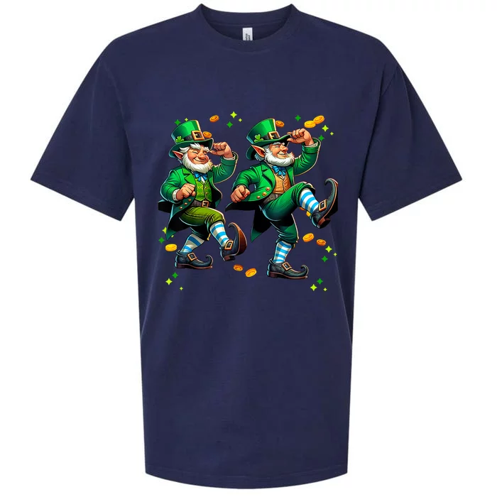 Leprechaun Gridd Dance St Patricks Day Sueded Cloud Jersey T-Shirt