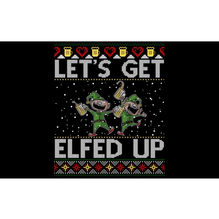 LetS Get Elfed Up Funny Christmas Ugly Christmas Bumper Sticker