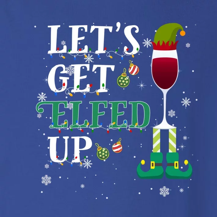 Let's Get Elfed Up Christmas Beer Elf Ing Wine Costume Gift Toddler Long Sleeve Shirt