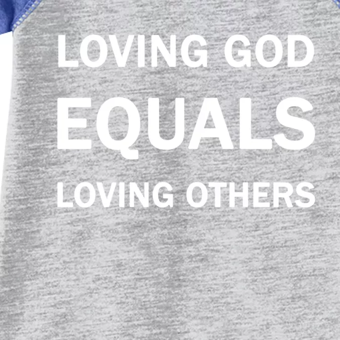 Loving God Equals Loving Others Love Your Neighboor Bible Cute Gift Infant Baby Jersey Bodysuit