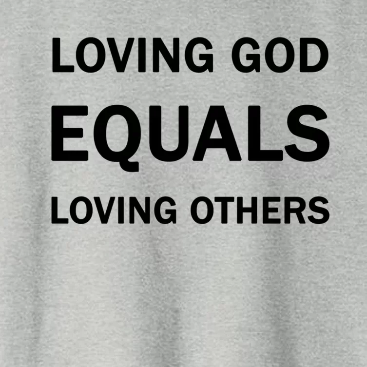 Loving God Equals Loving Others Love Your Neighboor Bible Cute Gift Women's Crop Top Tee