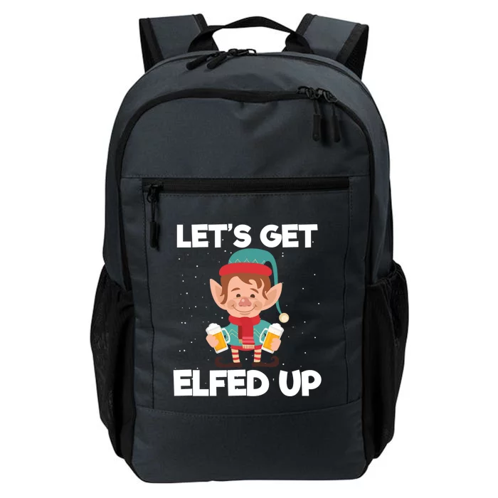 Let's Get Elfed Up Christmas Beer Elf Xmas Ing Costume Funny Gift Daily Commute Backpack