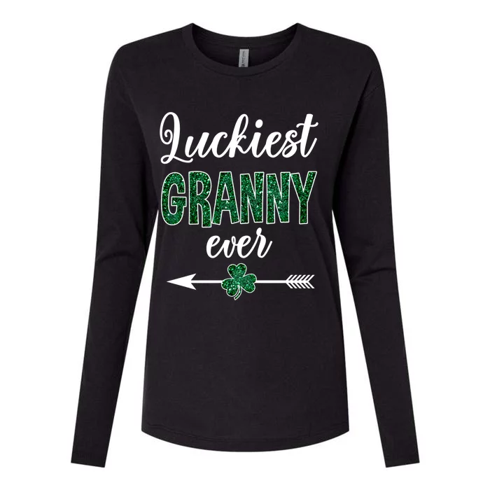 Luckiest Granny Ever Patrick Day Funny Granny Gift Great Gift Womens Cotton Relaxed Long Sleeve T-Shirt