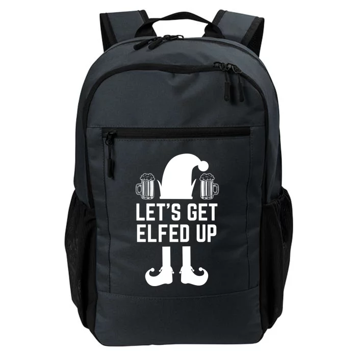 Let's Get Elfed Up Christmas Beer Elf Xmas Ing Costume Gift Daily Commute Backpack