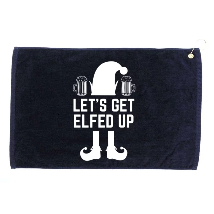 Let's Get Elfed Up Christmas Beer Elf Xmas Ing Costume Gift Grommeted Golf Towel