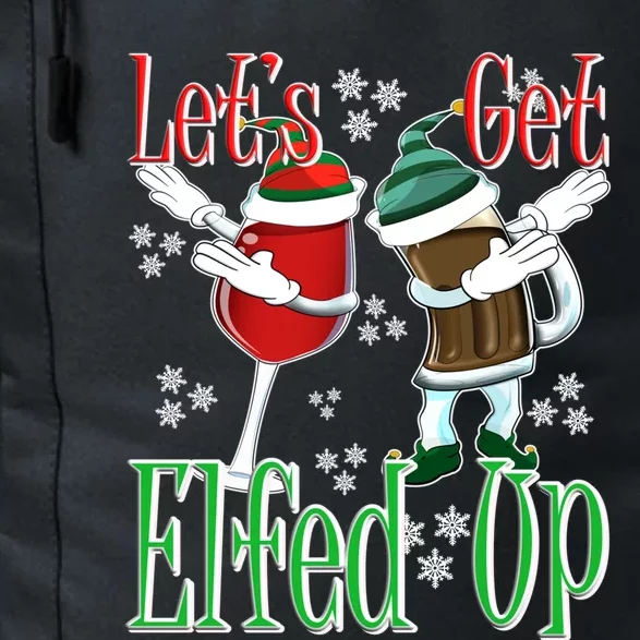 Let's Get Elfed Up Christmas Dabbing Wine Beer Ing Gift Daily Commute Backpack