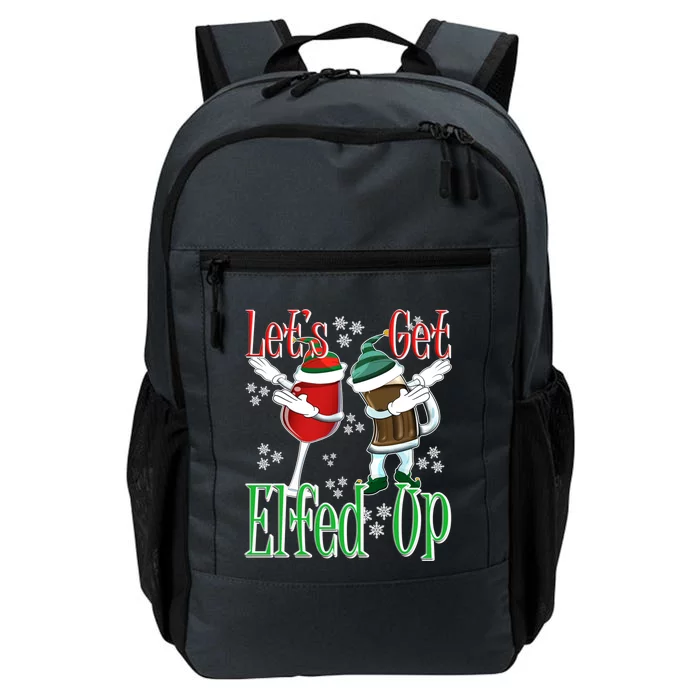 Let's Get Elfed Up Christmas Dabbing Wine Beer Ing Gift Daily Commute Backpack