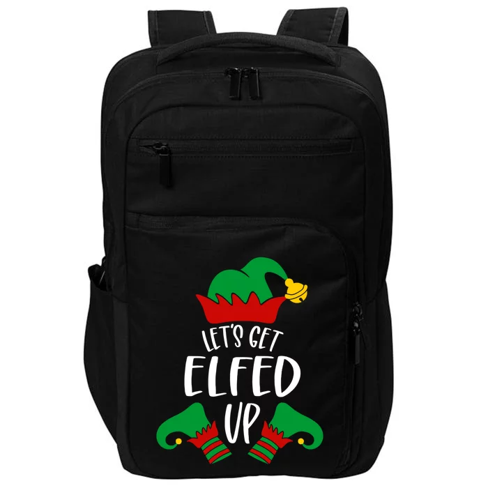 Let's Get Elfed Up Christmas Pajama Xmas Costume Boy Girl Cute Gift Impact Tech Backpack