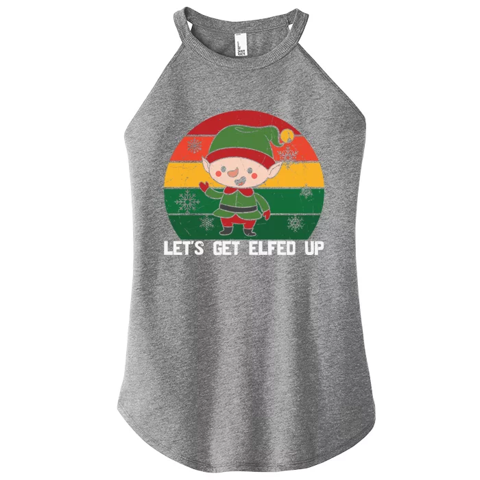 Let's Get Elfed Up Elf Family Matching Christmas Xmas Gift Women’s Perfect Tri Rocker Tank