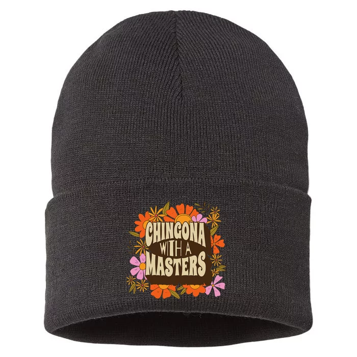 Latina Graduation Educated Latina Chingona With A Master Sustainable Knit Beanie