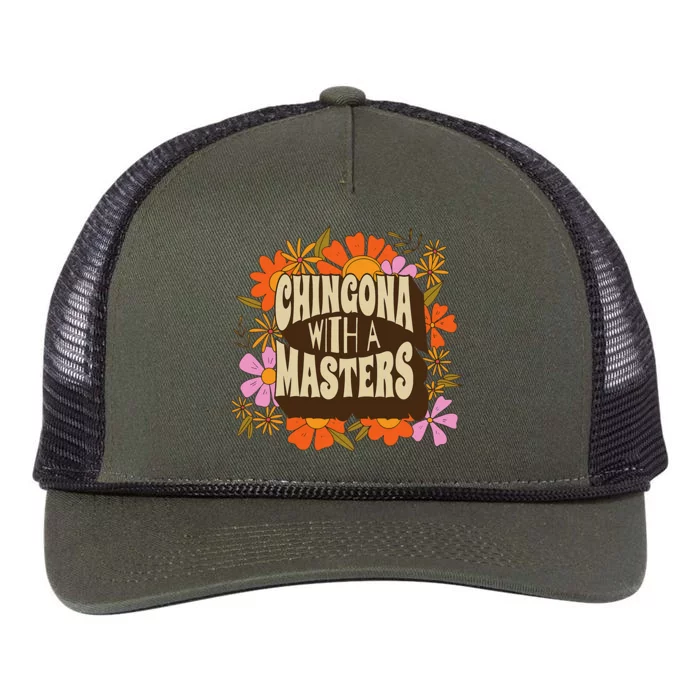 Latina Graduation Educated Latina Chingona With A Master Retro Rope Trucker Hat Cap