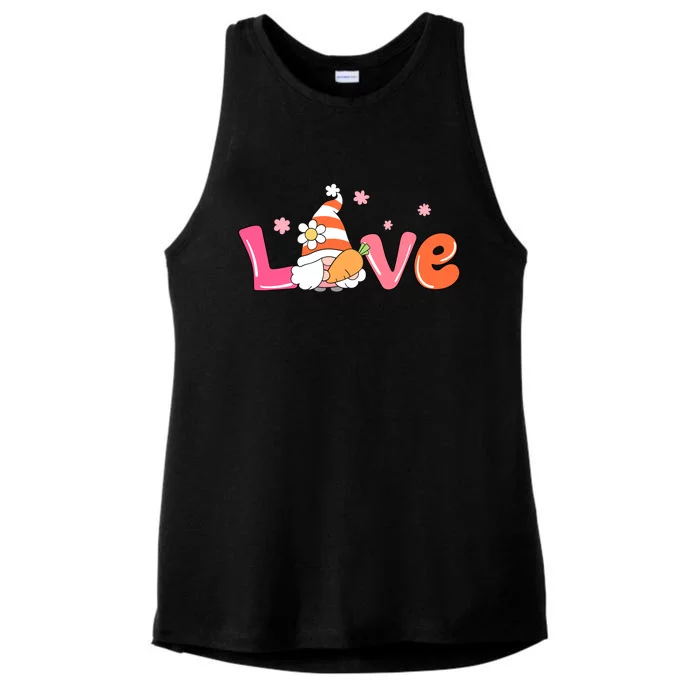 Love Gnome Easter Spring Cute Ladies Tri-Blend Wicking Tank