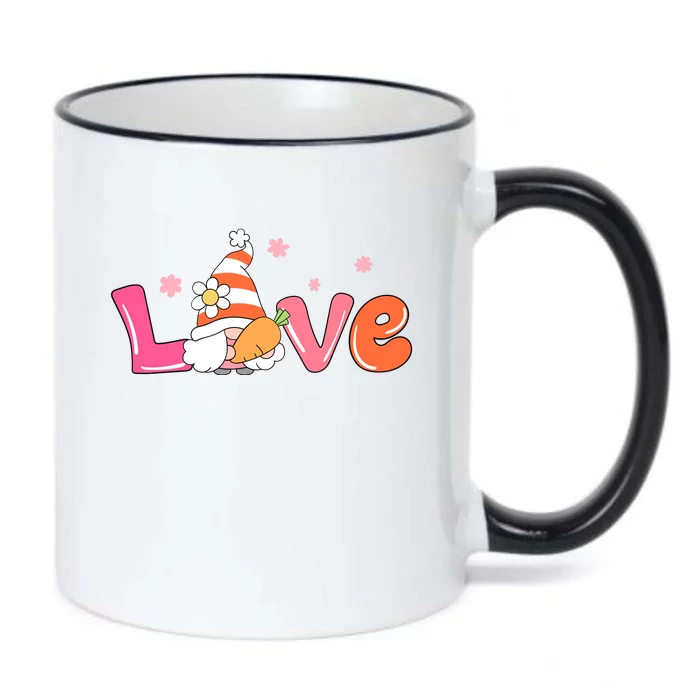 Love Gnome Easter Spring Cute Black Color Changing Mug