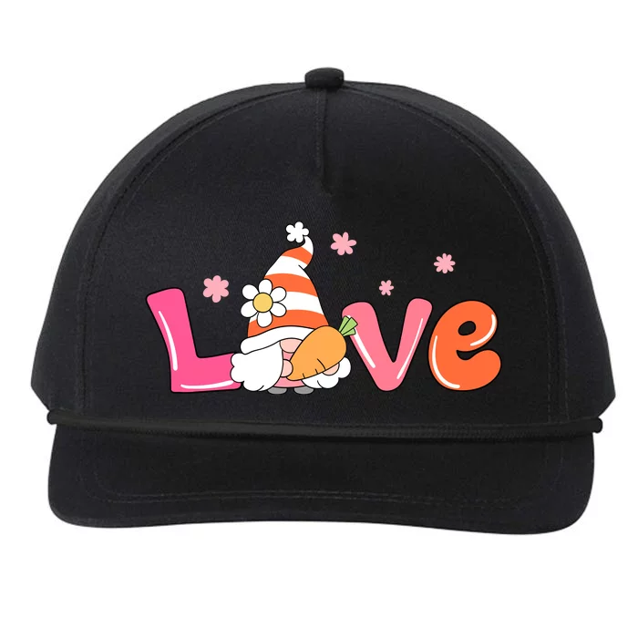 Love Gnome Easter Spring Cute Snapback Five-Panel Rope Hat