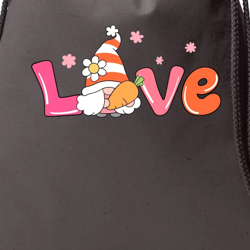 Love Gnome Easter Spring Cute Drawstring Bag