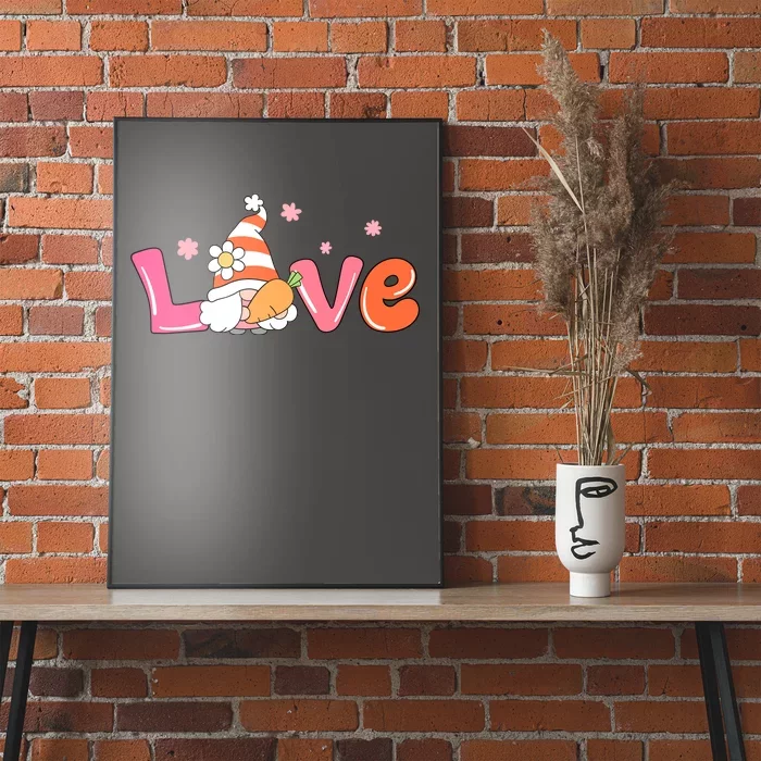 Love Gnome Easter Spring Cute Poster