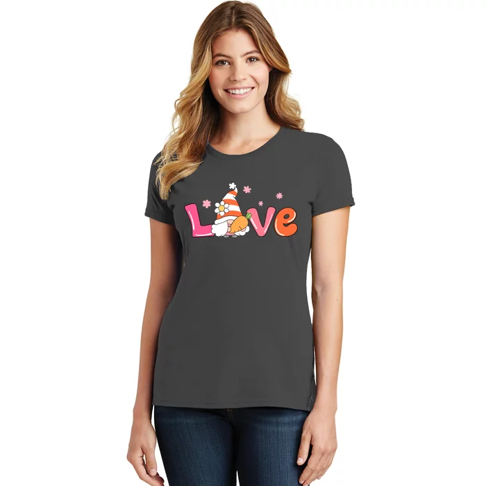 Love Gnome Easter Spring Cute Women's T-Shirt