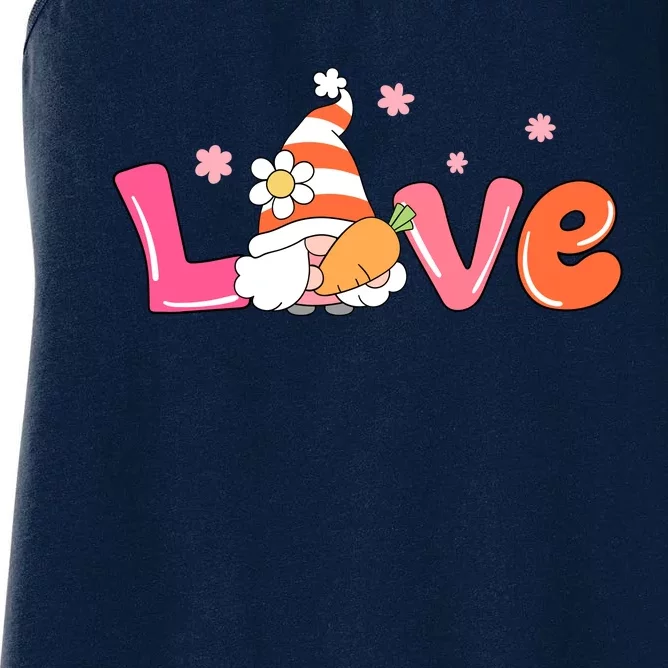 Love Gnome Easter Spring Cute Women's Racerback Tank