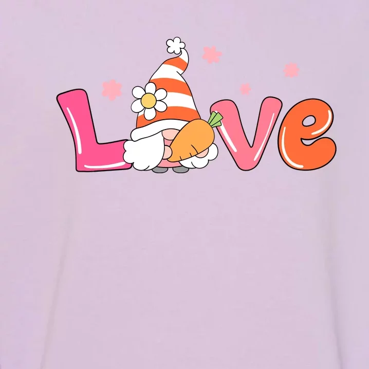 Love Gnome Easter Spring Cute Garment-Dyed Sweatshirt