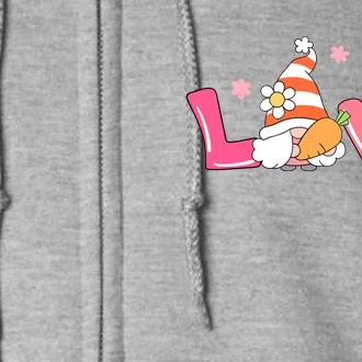 Love Gnome Easter Spring Cute Full Zip Hoodie