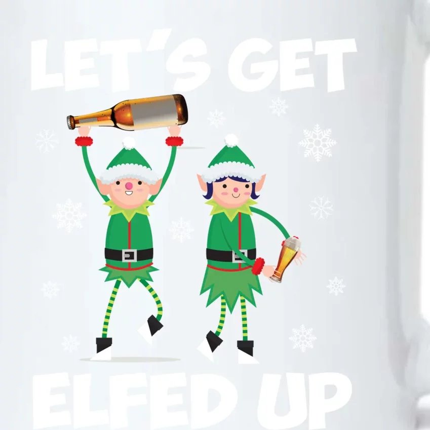 Let's Get Elfed Up Funny Christmas Matching Family Elf Lover Great Gift Black Color Changing Mug