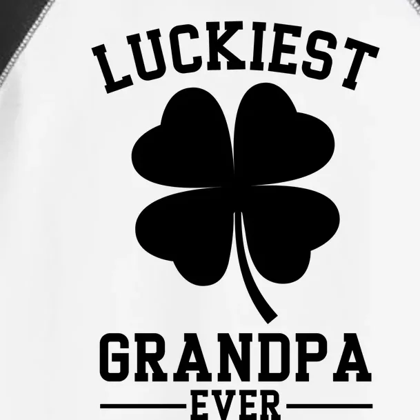 Luckiest Grandpa Ever Funny St Patricks Day Toddler Fine Jersey T-Shirt