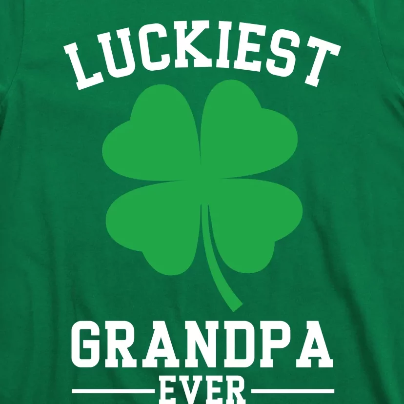 Luckiest Grandpa Ever Funny St Patricks Day T-Shirt