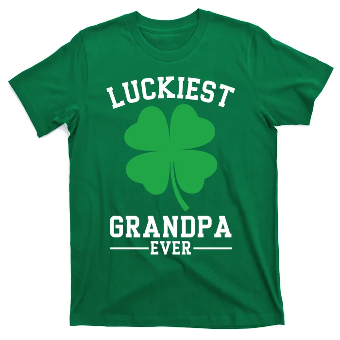 Luckiest Grandpa Ever Funny St Patricks Day T-Shirt