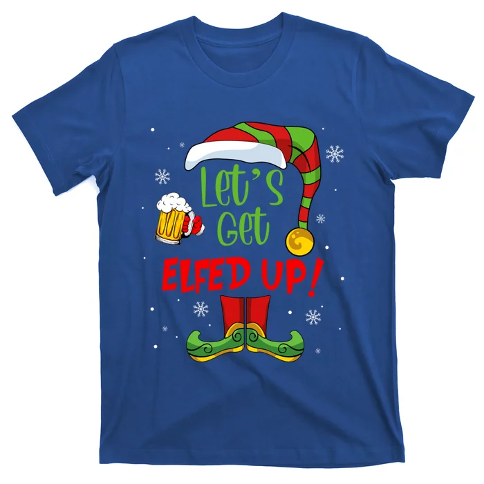 Let's Get Elfed Up Funny Elf Ing Christmas Xmas Holiday Cool Gift T-Shirt