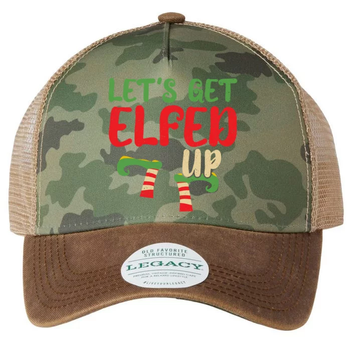 Let's Get Elfed Up Winter Holiday Funny Gift Funny Christmas Elf Meaningful Gift Legacy Tie Dye Trucker Hat