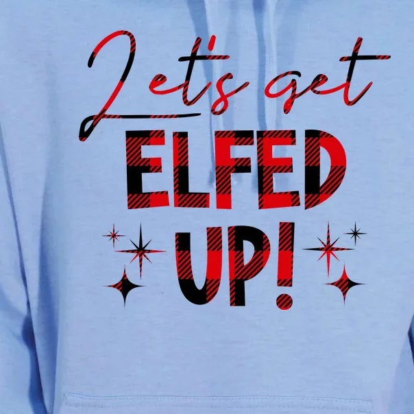 Lets Get Elfed Up Funny Christmas Holiday Unisex Surf Hoodie