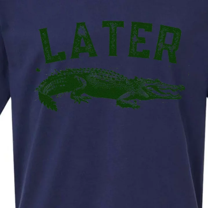 Later Gator Funny Alligator Sueded Cloud Jersey T-Shirt