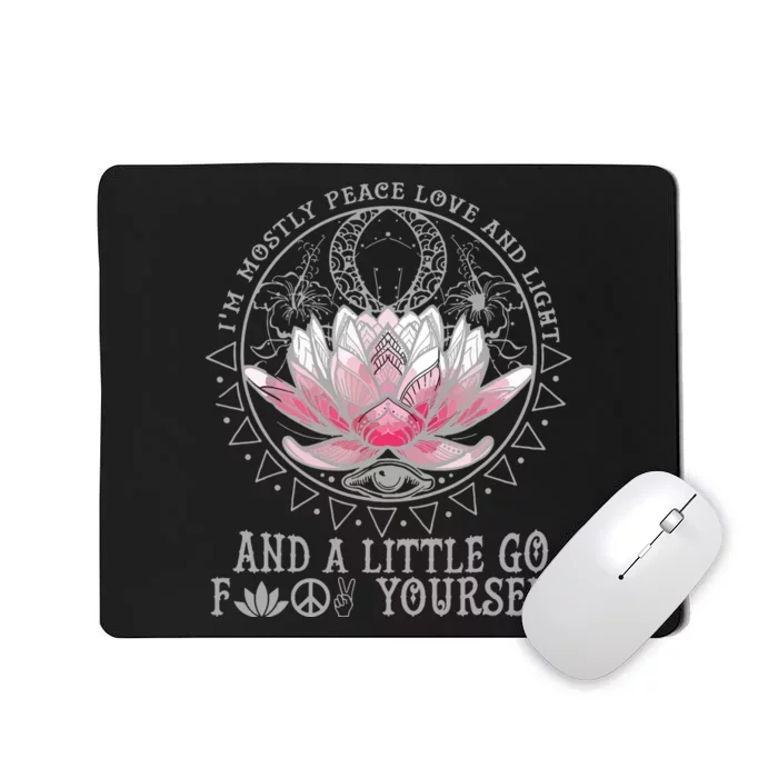 Little Go F Yourself Lotus Mousepad