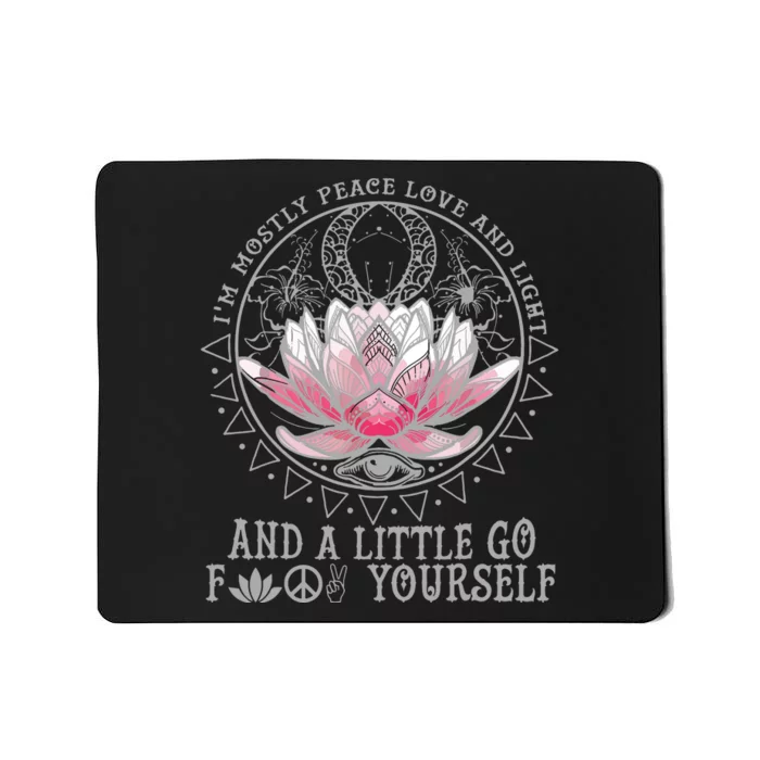 Little Go F Yourself Lotus Mousepad