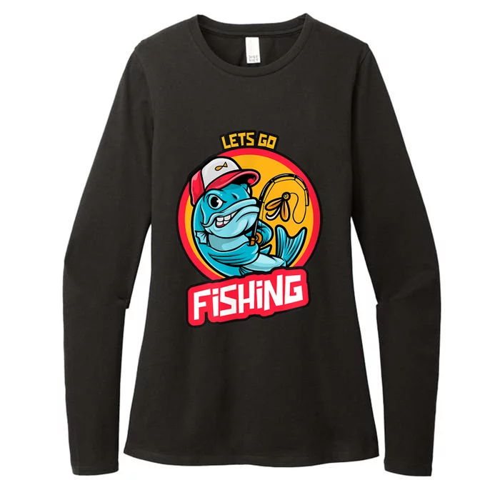 Lets Go Fishing Womens CVC Long Sleeve Shirt