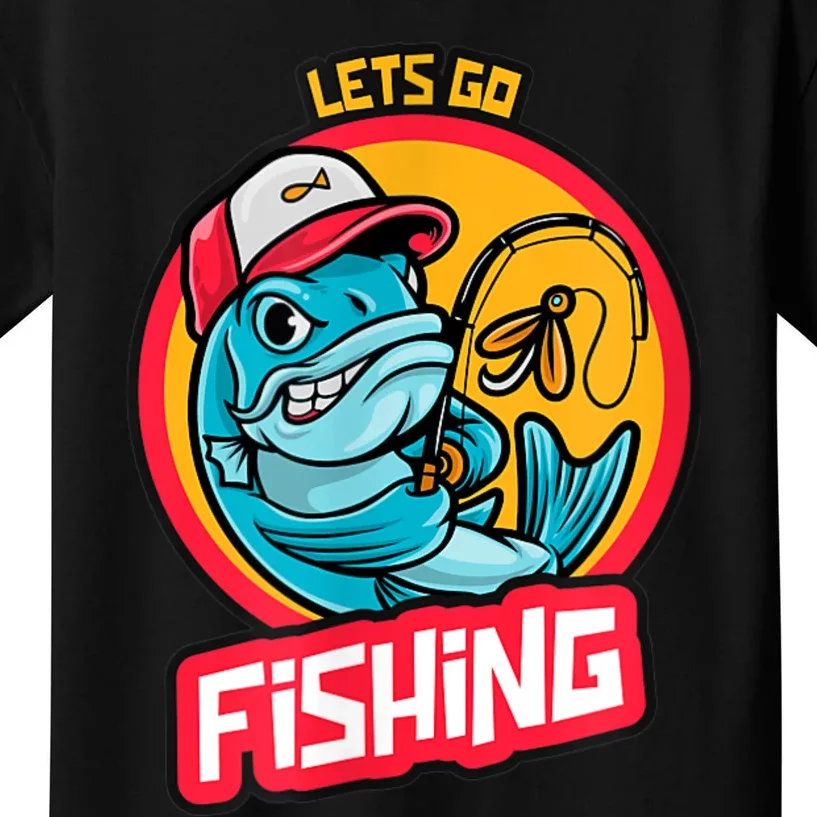 Let's Go Fishing T-shirt Design. Men's Zip Hoodie