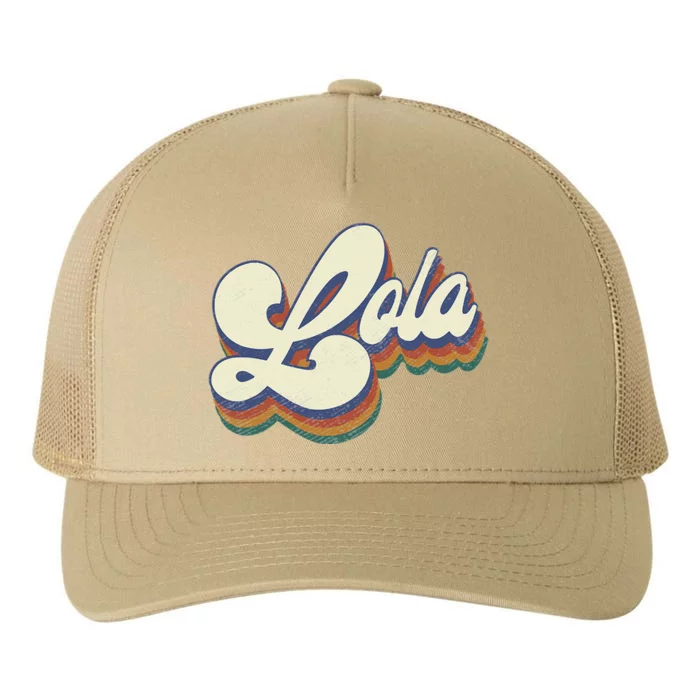 Lola Gifts For Grandma Retro Vintage Mother's Day Lola Yupoong Adult 5-Panel Trucker Hat